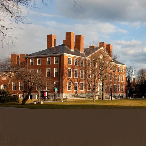 Red brick Georgian building on the Harvard University campus